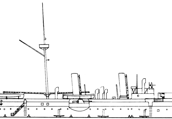 Корабль China - Ching Yuan [Protected Cruiser] - чертежи, габариты, рисунки